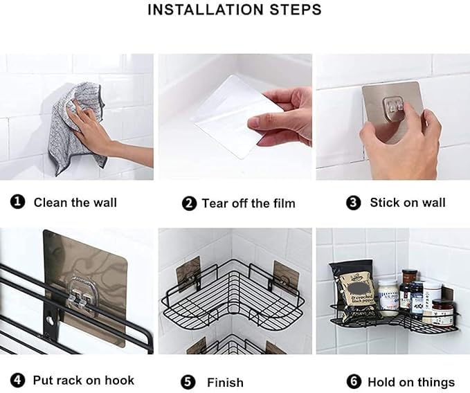 Metal Self-Adhesive Corner Shelf
