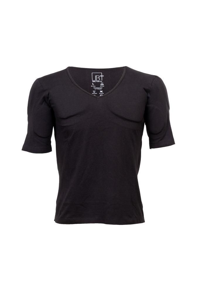 Mens V-Neck Body Shaper Compression T-Shirt