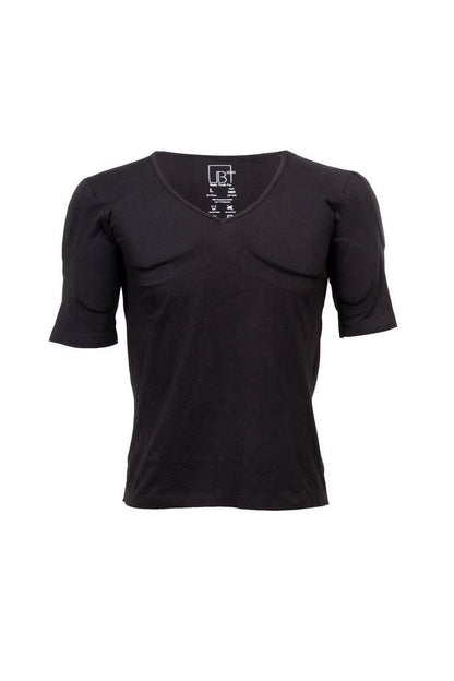 Mens V-Neck Body Shaper Compression T-Shirt