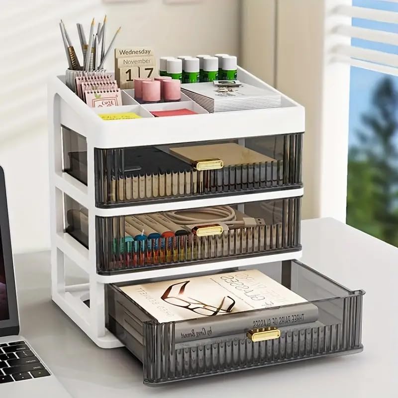 Desk Makeup Organizer, Plastic Storage Box