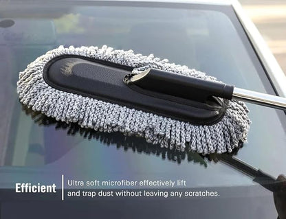 Car Duster – Extendable Long Handle Microfiber Exterior Scratch-Free Car Cleaning Tool