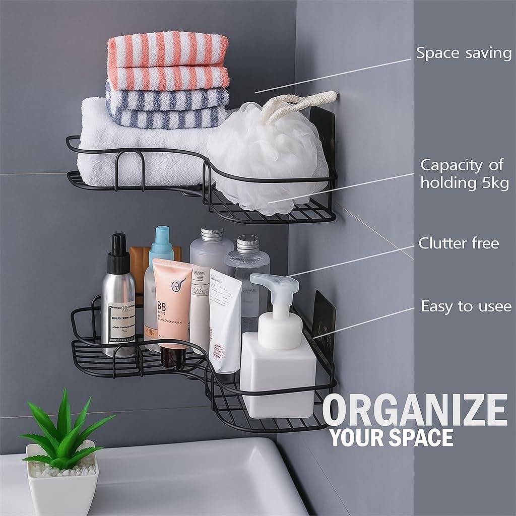 Metal Self-Adhesive Corner Shelf