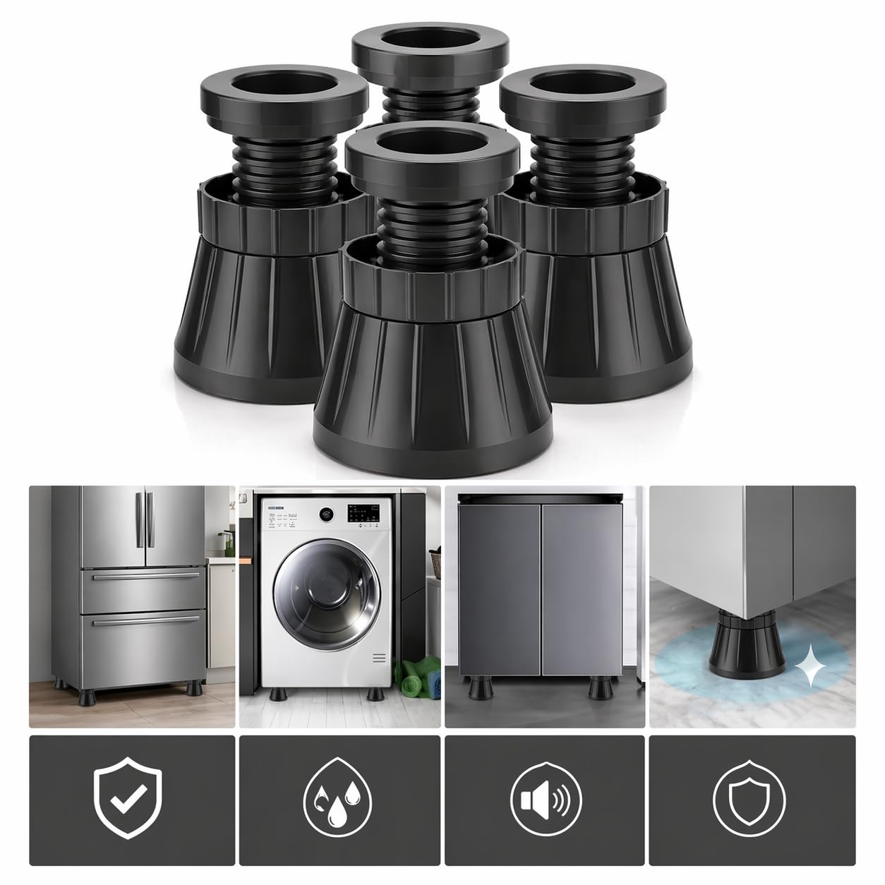 4 Pack Anti-Vibration Pads for Washing Machine
