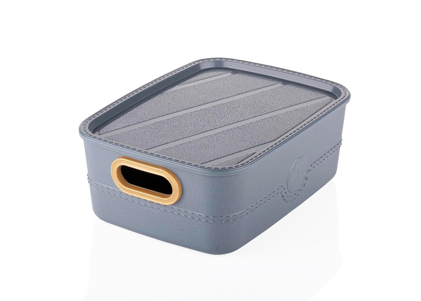 Colorful Storage Baskets With Lid Colorful Plastic Box Storage Organizer (Pack of 3)