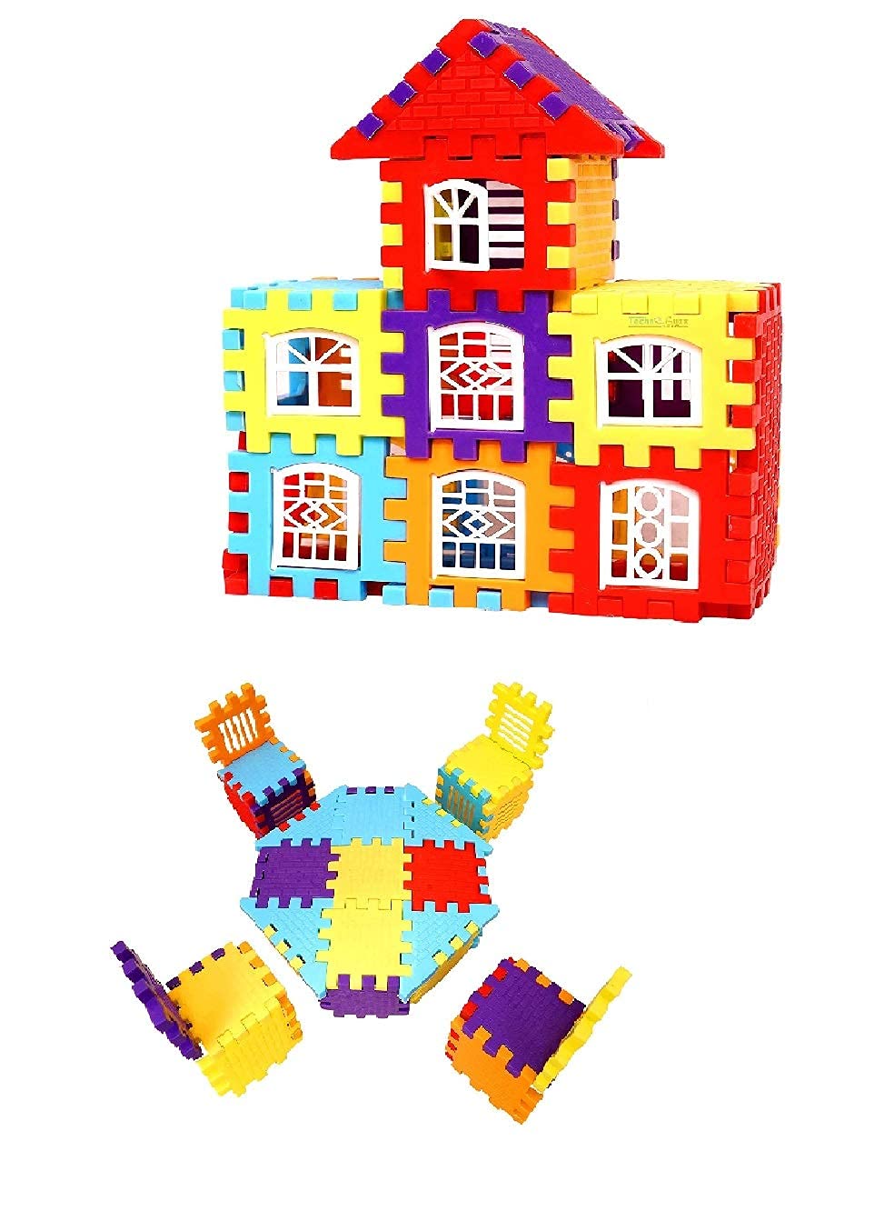 HRK My Happy House Building Blocks Toy Set – 50 Pieces