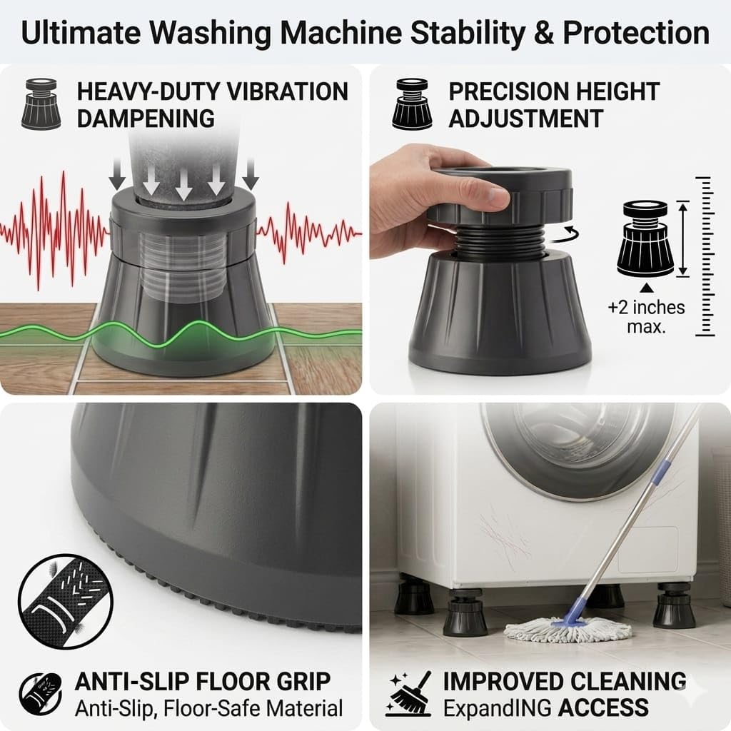 4 Pack Anti-Vibration Pads for Washing Machine