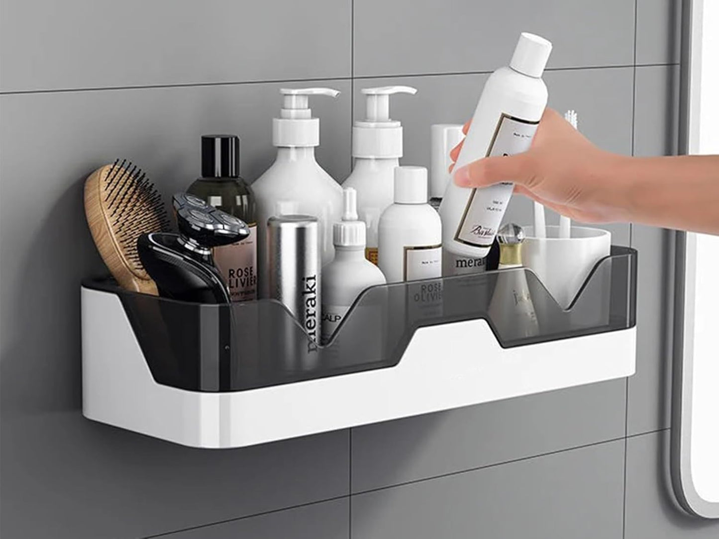 Self-Adhesive Plastic Bathroom Rack
