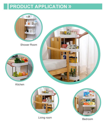 Multipurpose Kitchen Trolley with Wheels – Storage Rack