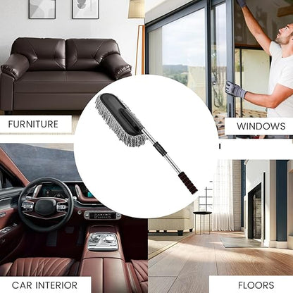 Car Duster – Extendable Long Handle Microfiber Exterior Scratch-Free Car Cleaning Tool