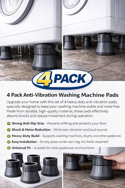 4 Pack Anti-Vibration Pads for Washing Machine