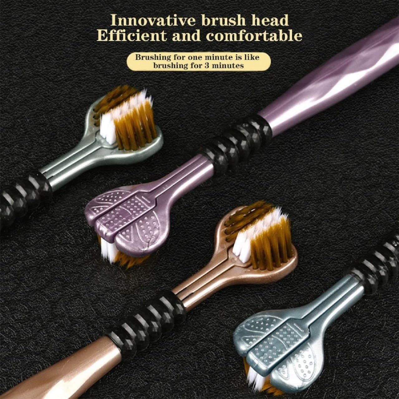 3-Sided Toothbrush | Ultra Soft Bristles for Deep Cleaning