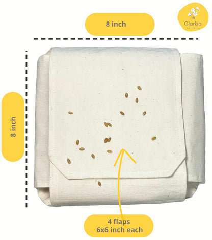 2 Pieces Cotton Double Layer Roti Wrap with Flaps