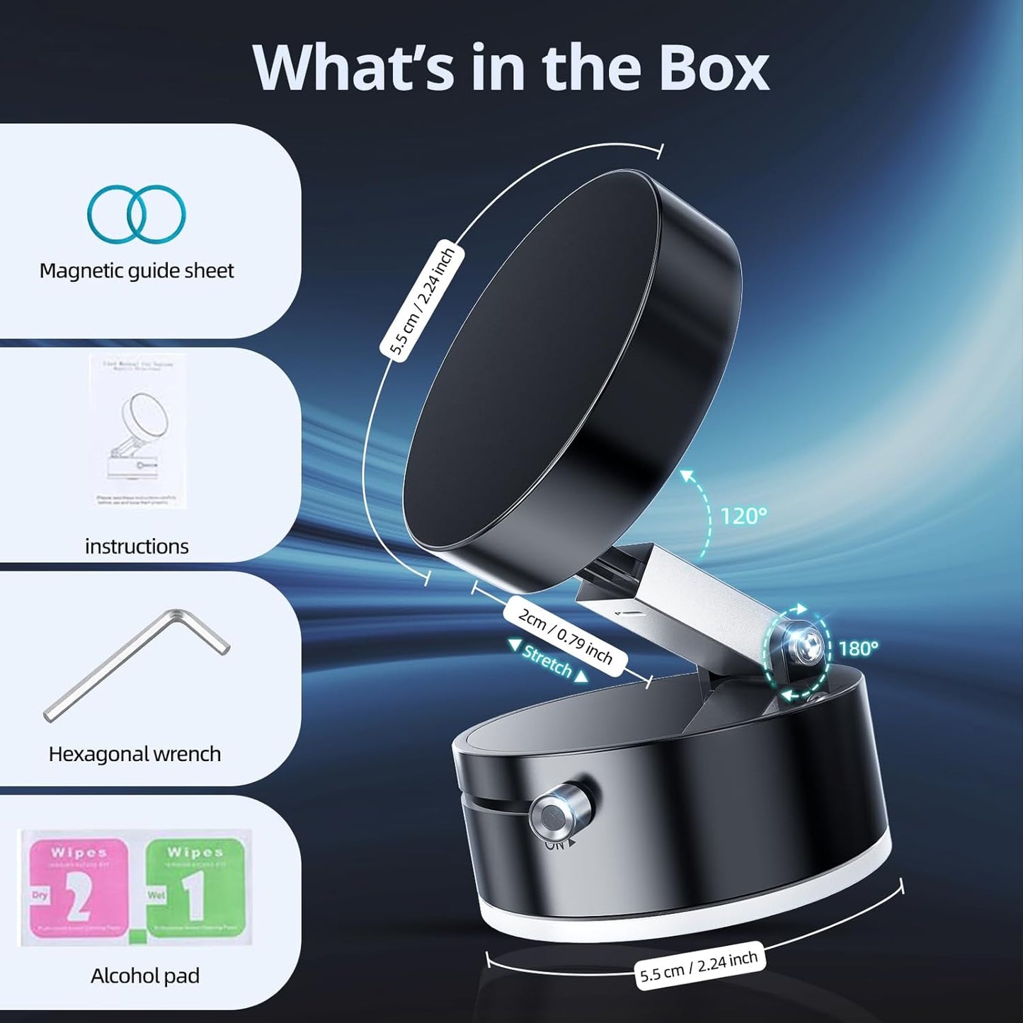 Vacuum Suction Magnetic Phone Holder