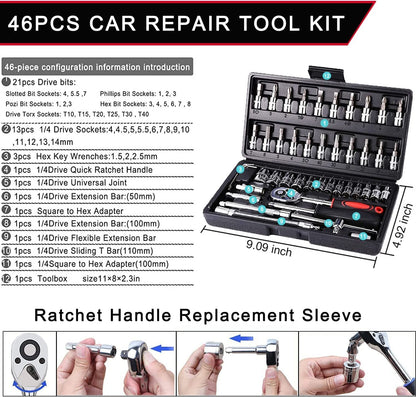 46-in-1 Tool Kit & Screwdriver Set