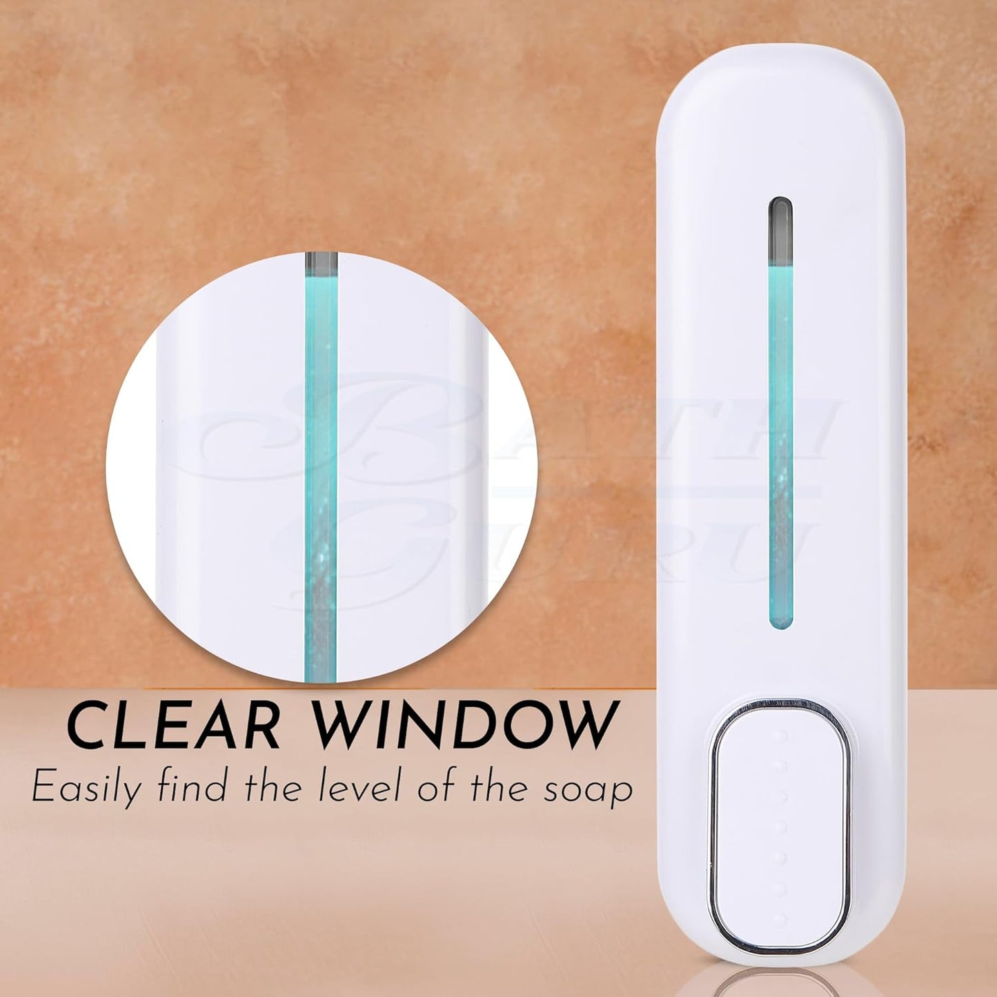 Wall-Mounted Soap Dispenser -400ml Refillable Liquid Dispenser