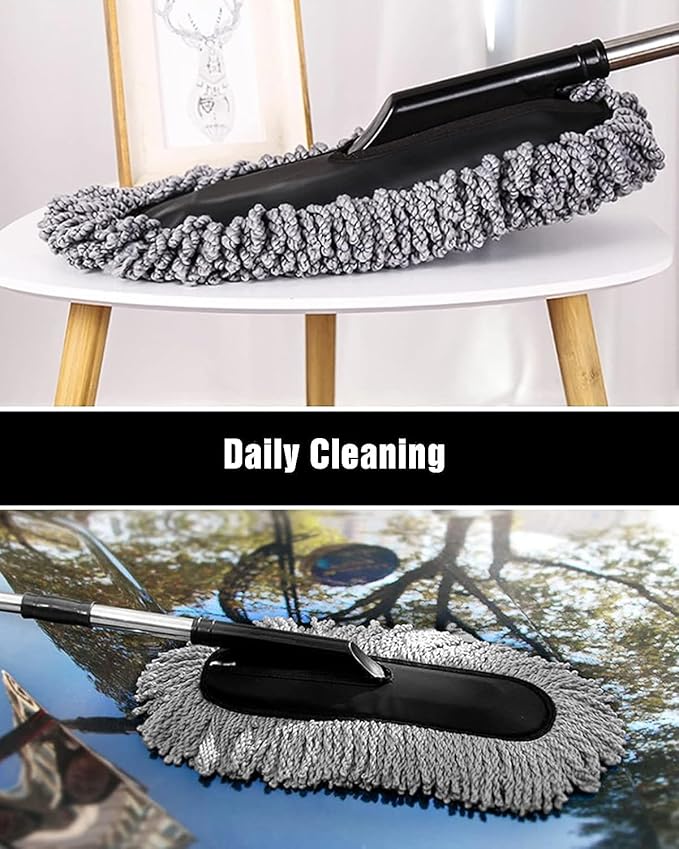 Car Duster – Extendable Long Handle Microfiber Exterior Scratch-Free Car Cleaning Tool