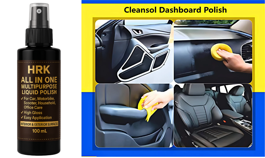 All-in-One Car Cleaning Kit – Pack of 8 | Microfiber Duster, Cloth, Brushes, Polish, Shampoo & Glass Cleaning Tablets