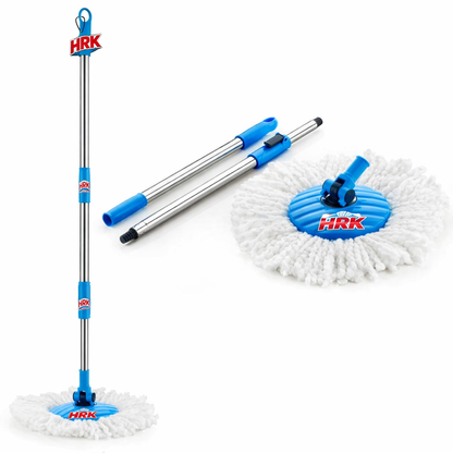 Spin Mop Stick for Floor Cleaning with Microfiber Refill