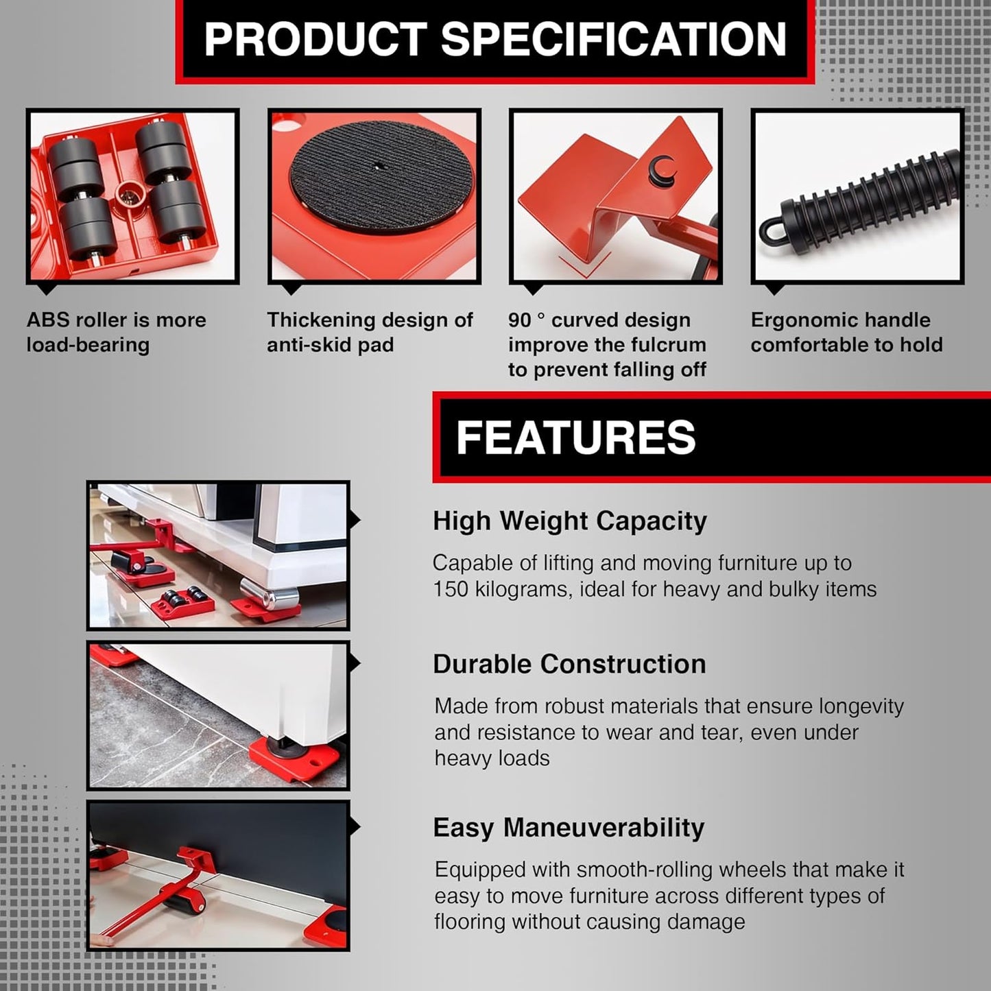 Furniture Lifter Mover Tool Set