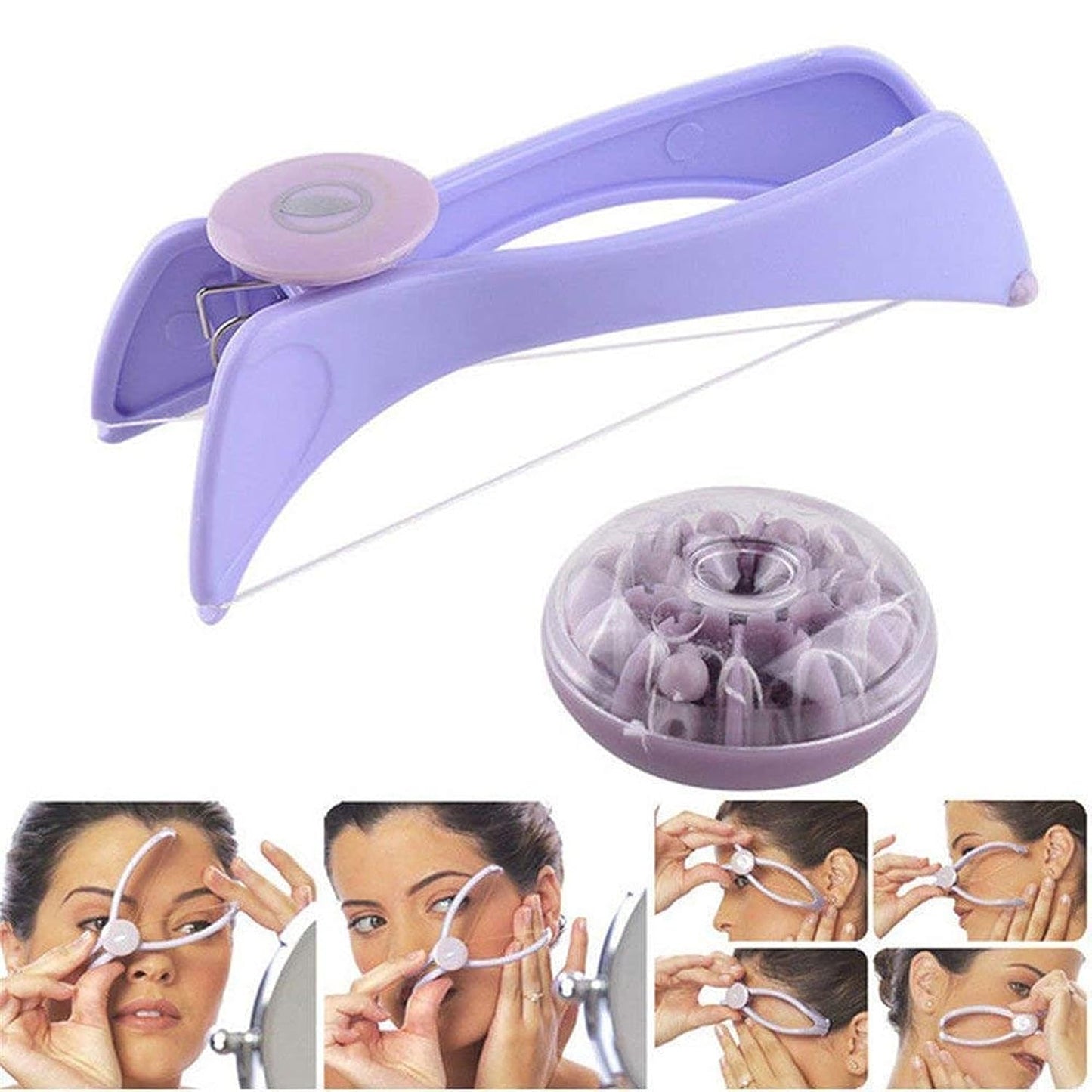 Women’s Eyebrow Face & Body Hair Threading Tweezer Kit