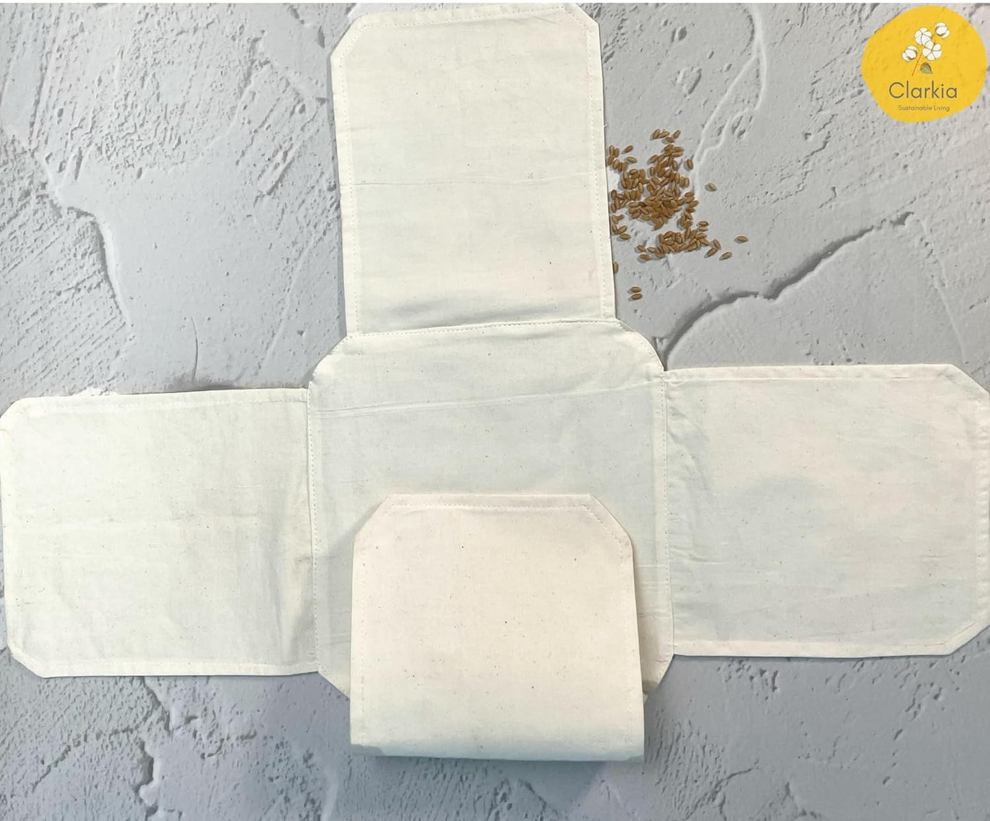 2 Pieces Cotton Double Layer Roti Wrap with Flaps