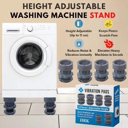 Washing Machine Stand with Anti-Vibration Pads (Set of 4)