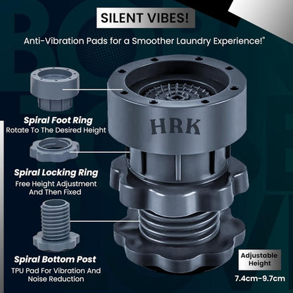 Washing Machine & Refrigerator Stand with Anti-Vibration Pads