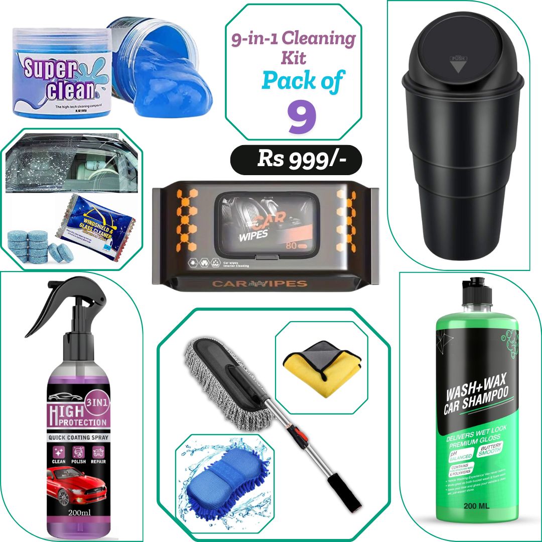 9-in-1 Cleaning Kit Combo (Pack of 9)